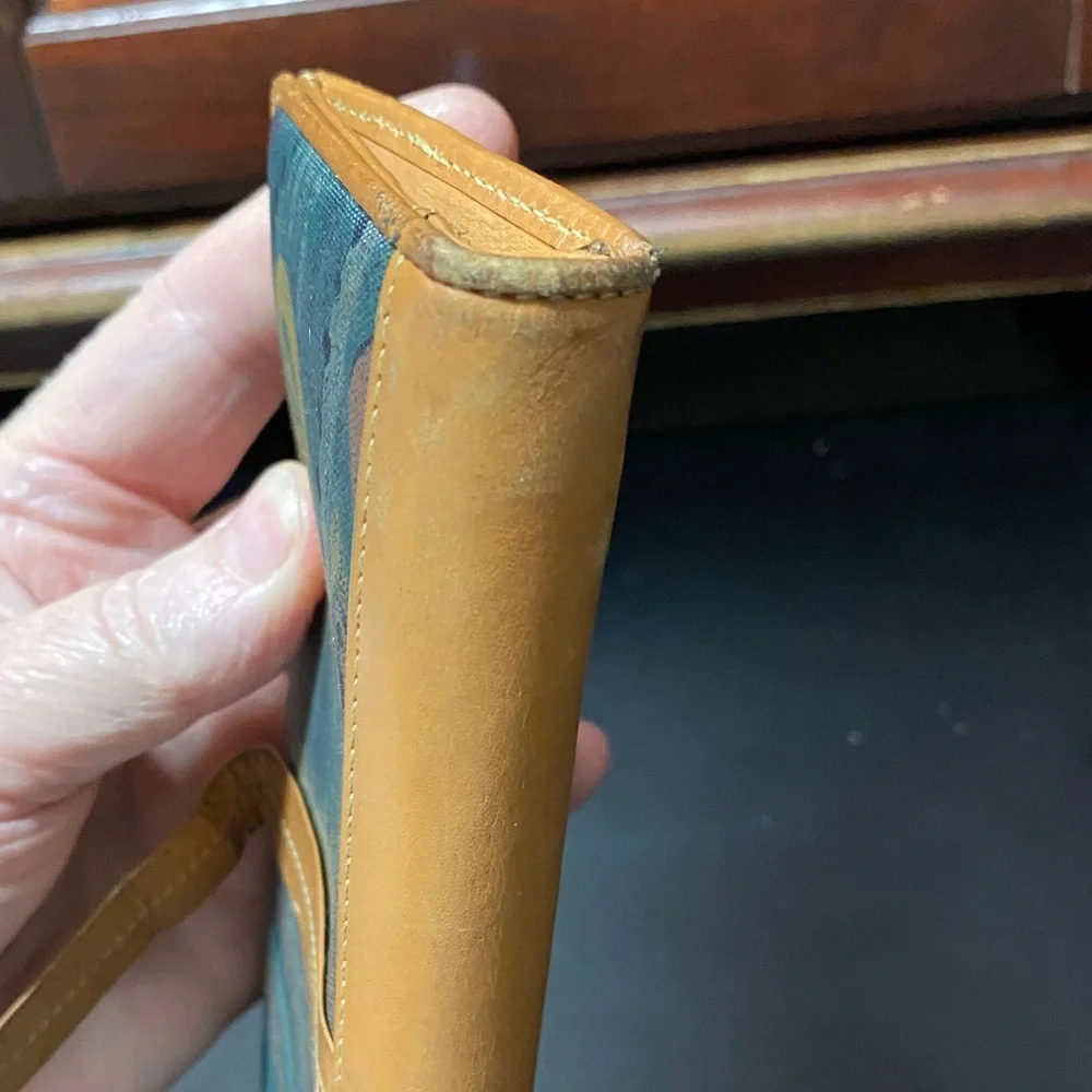 Vintage Vincent Van Gogh Tan and Multicolor Wallet